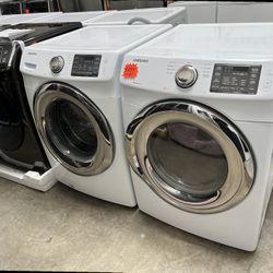 white dryer samsung color load set washer front 