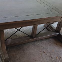 SOLID WOOD TRESTLE DINNING TABLE ONLY