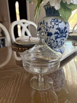 PRINCESS HOUSE CRYSTAL HERITAGE 7" H COVERED CANDY