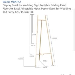 Brand New Display Easel Gold Color