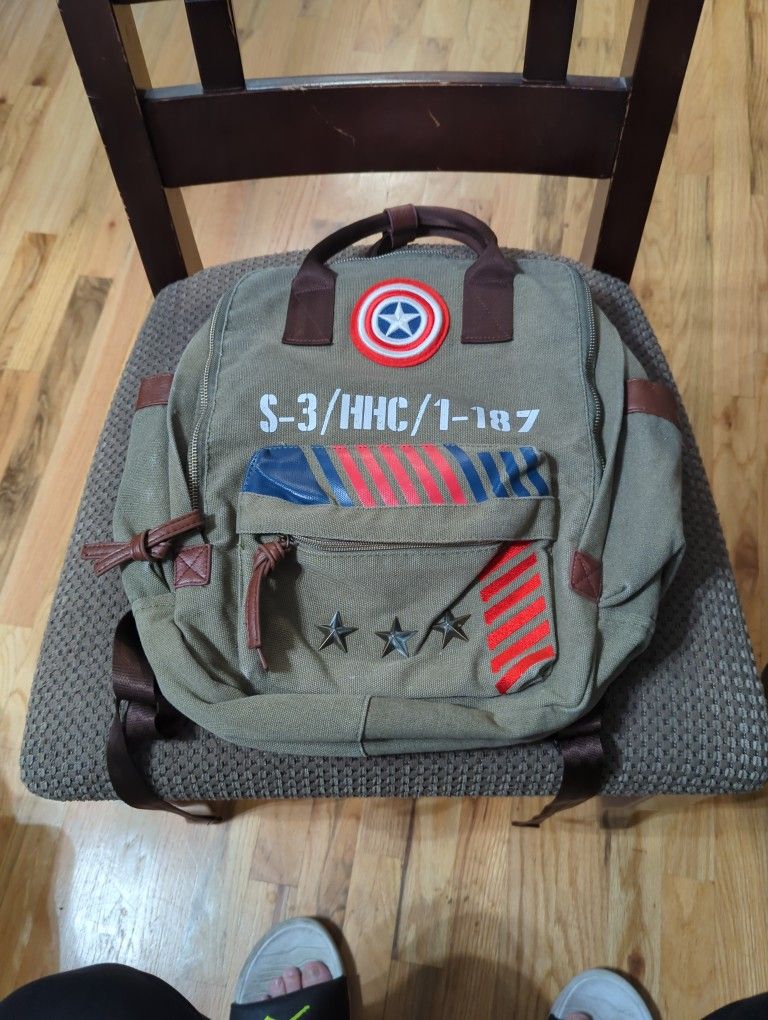 Captain America Back Pack From Game Stop