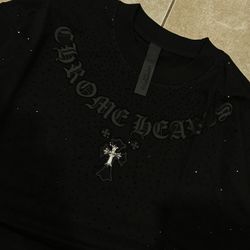 Rhinestones Chrome Hearts T-Shirt