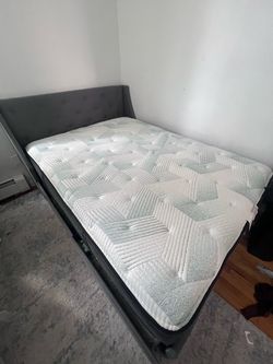 Raymor and Flanigan Queen Mattress with bed frame
