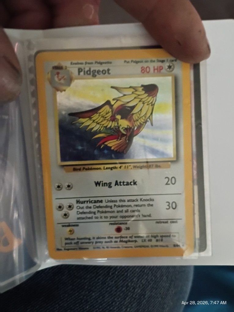 Vintage Pidgeot Error Card