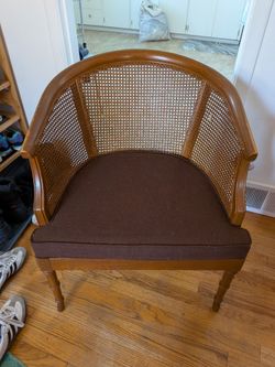 Wooden wicker chair