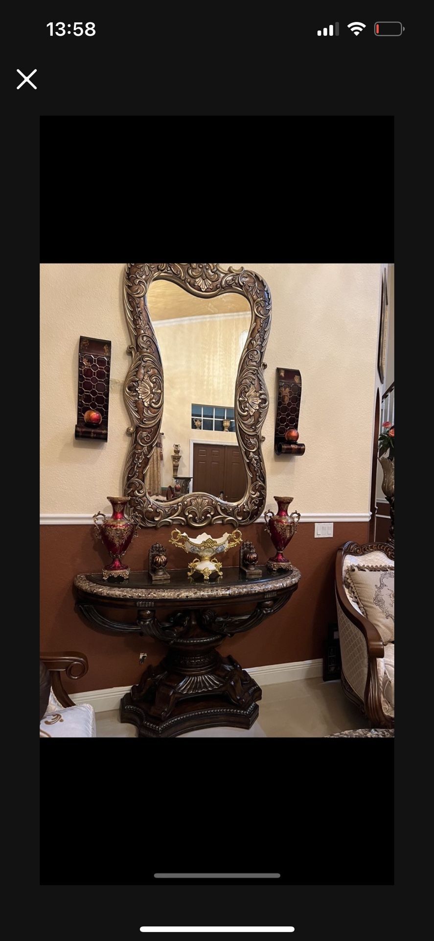Console Table With Mirror 