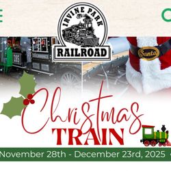 3 Tickets Irvine park Christmas Train