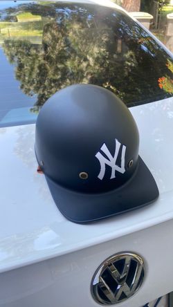 Motorcycle helmet flip up style yankee cap