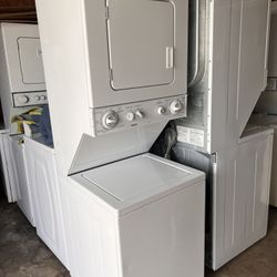 24” Wide Stack Washer Dryer White With Warranty 