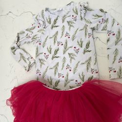 Made By Molly Bamboo Top & Tutu Holiday Set