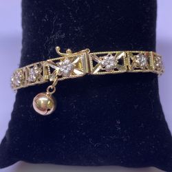 14k Flower Bracelet 
