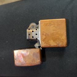 Vintage Zippo Lighter Solid Copper C 03 & C 03 Insert - Great Patina