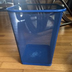 Blue Mesh Waste Basket