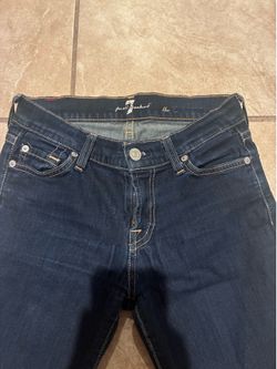 7 For All Mankind Dark Wash Skinny Jeans – Size 25