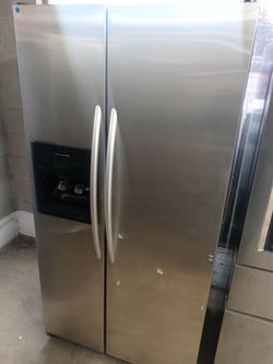 KitchenAid Superba stainless steel side by side refrigerator - Free delivery