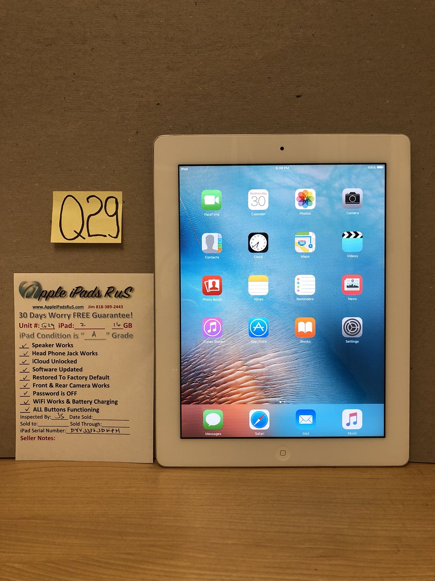 Q29 - iPad 2 16GB