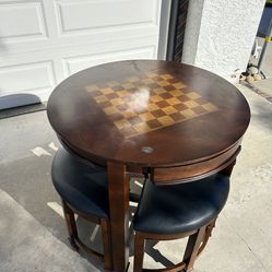 Table Board Game With Stools 