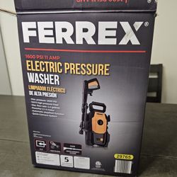 Ferrex 1600 PSI 11 AMP Electric Pressure Washer.