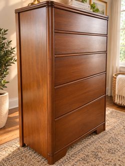 Mid Century Modern Walnut Tall Dresser