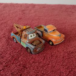 Disney Pixar diecast mater tow truck and smokey 