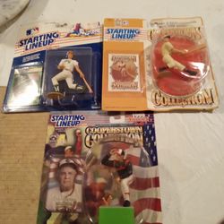 Three MLB Starting Lineup Action Figures