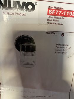 Nuvo SF77/119B Brentwood 1 Light 9 inch Black Outdoor Wall Light 5$ individual sale or best offer whole set