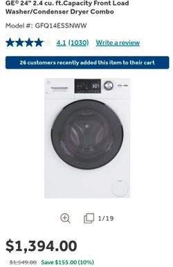 WASHER AND DRYER  2 IN 1 must go!