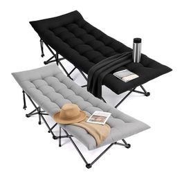 Wholesale camping folding bed with blanket