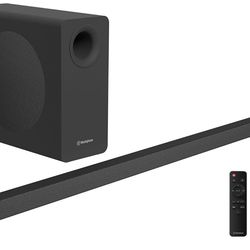 2.1 Channel Soundbar with Wireless Subwoofer, DTS:X and Dolby Atmos, 120W RMS & 240W Max Output, for Smart TV, Home Theater Audio, HDMI/eArc, Bluetoot