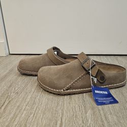 Men's Birkenstock Lutry Premium Suede Leather Clog Shoes