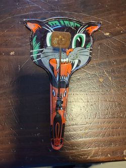 Antique Kat Rattle Toy