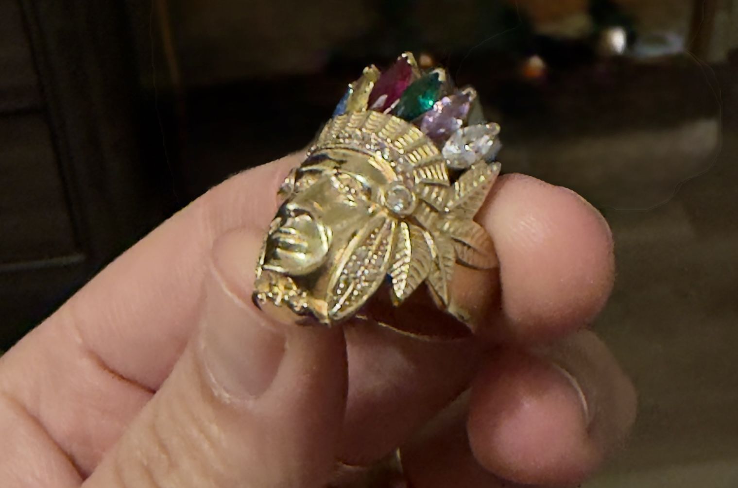 10k Indian Chief Ring