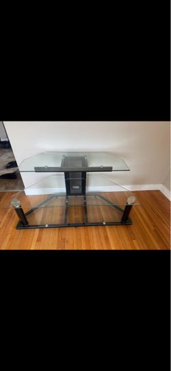 Glass tv stand