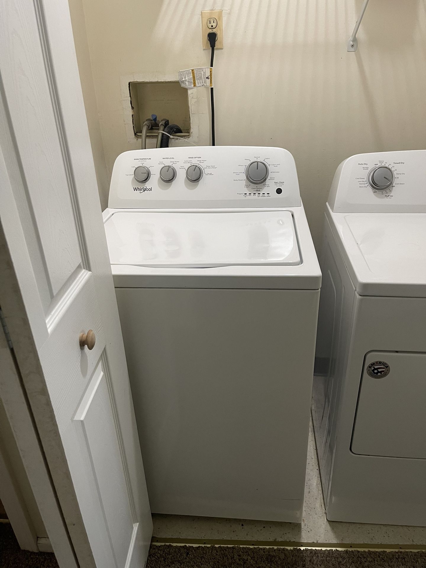 Whirlpool washer and dryer