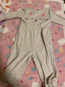 Baby girl kitten Carters pajama 6 months