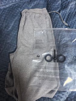 Gray Fleece Sweatpants with Drawstring
