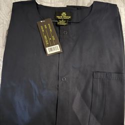 Natural Uniforms Navy Blue Scrub Jacket.  Size Medium 