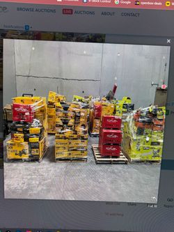Mixed Power Tool Pallets DeWalt Milwaukee Ryobi