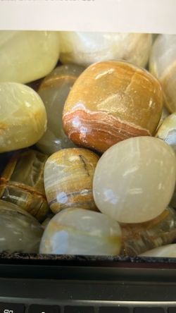 Green Calcite Tumbled Stone Lot - 63 Pc Polished Crystal Bulk Lot