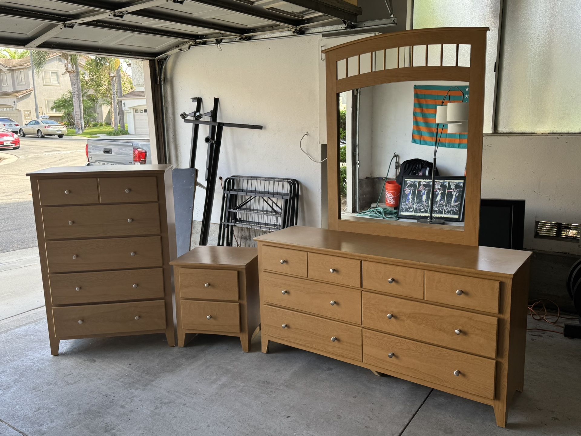 3-Piece Tan Bedroom Set - Great Condition
