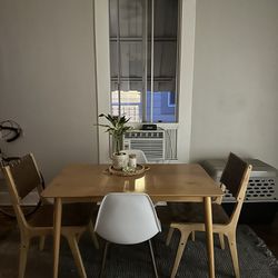 Mid-Modern Century Dining Table and Chairs 