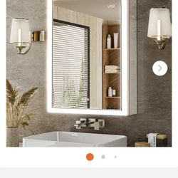 Elega 20 in. W x 26 in. H Right Rectangular Aluminum Recessed/Wall Mount Fogless Lighted Medicine Cabinet with Mirror