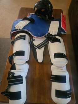 Taekwondo sparring pad set.
