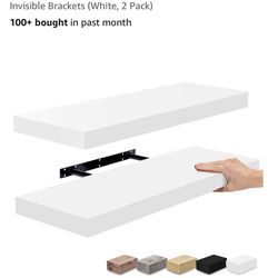White floating shelves BRAND uNEW in BOX 24”