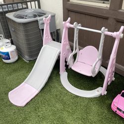Toddler Slide And Swing Set 