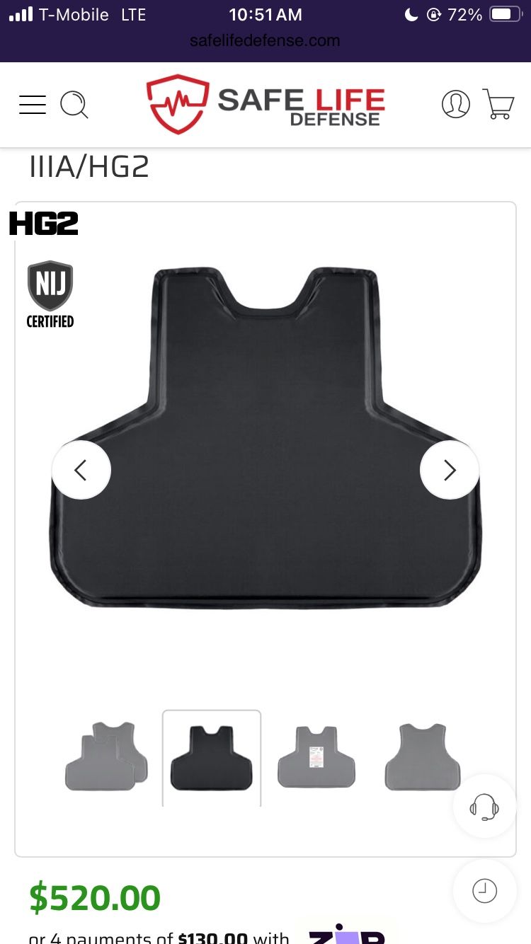 HG2 Soft Armor Panels Level IIIA/HG2