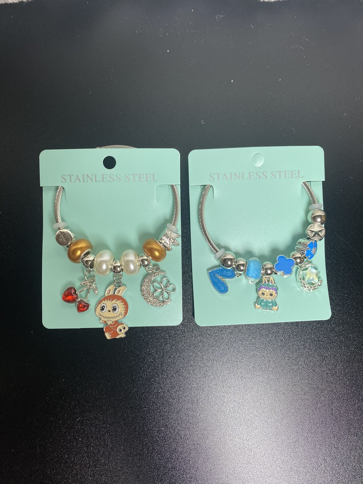 2 Labubu Adjustable Bracelet Accessories - Necklace Accessory For Plush Keychains