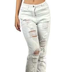 White Ripped Jeans