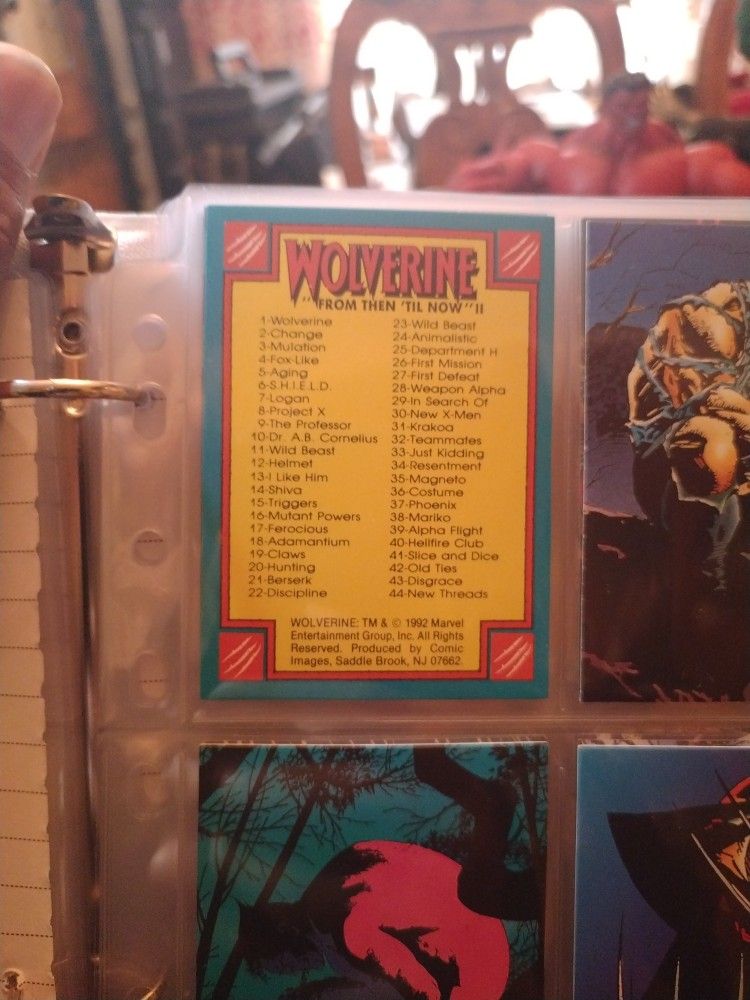 Marvel 1992 Wolverine - From Then Til Now Trading Cards