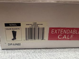 XOXO Mycah-B Tall Boots Black Size 12